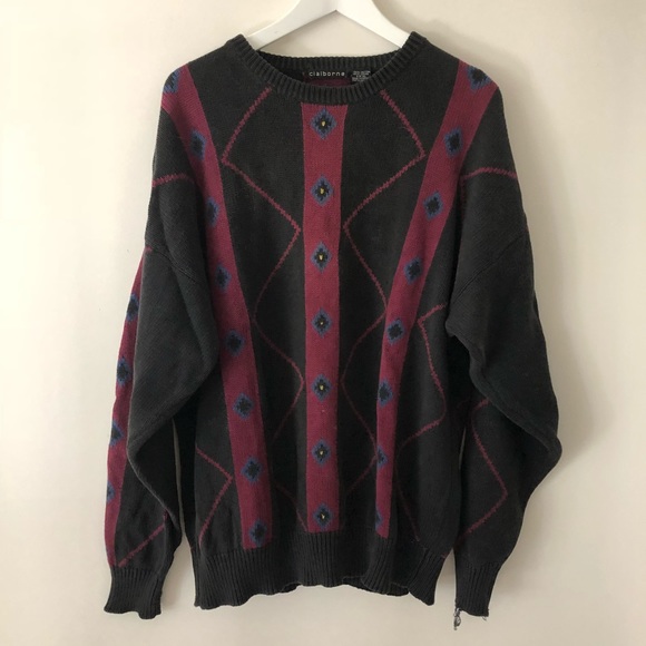 Vintage Sweaters - vintage 90s Aztec Southwestern Cosby Comfy Sweater